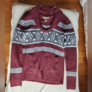Love Change Knit Sweater, Size M, Burgundy. Great condition. Worn Once.